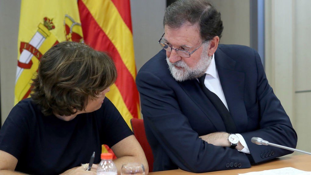 Soraya Sáenz de Santamaría y Mariano Rajoy.