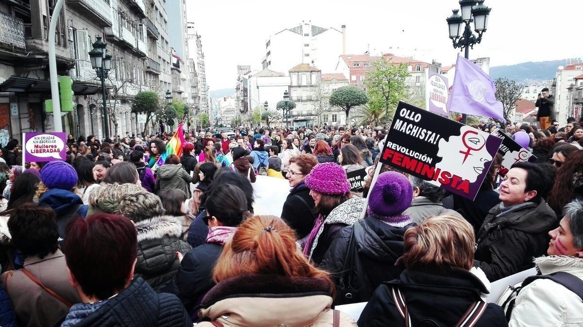 Manifestación feminista el 8 de marzo.
