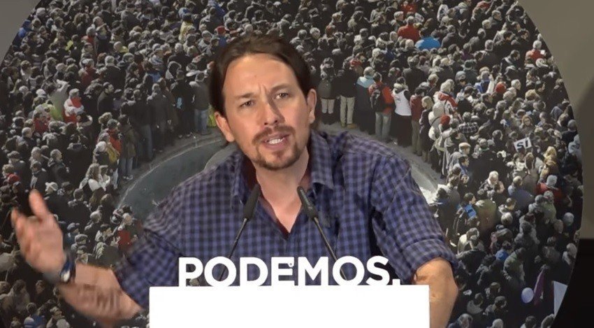Pablo Iglesias, en el acto con círculos de Podemos en octubre de 2016.