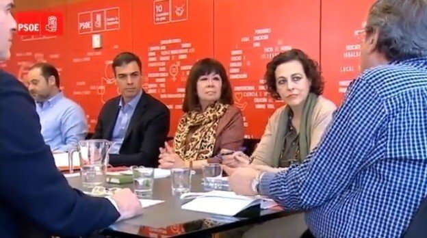 Reunión de Pedro Sánchez con su equipo económico.