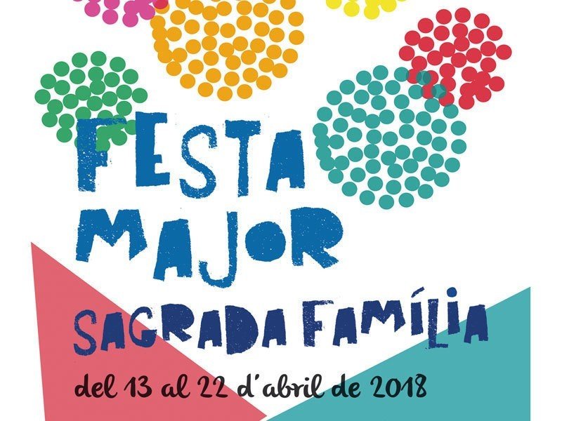 Cartel de la Festa Major del barrio de la Sagrada Familia, en Barcelona.