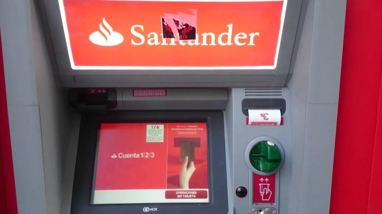 Cajero del Banco Santander.