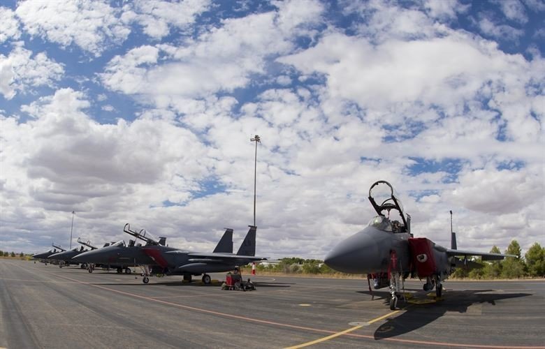Varios F-15E en Los Llanos.