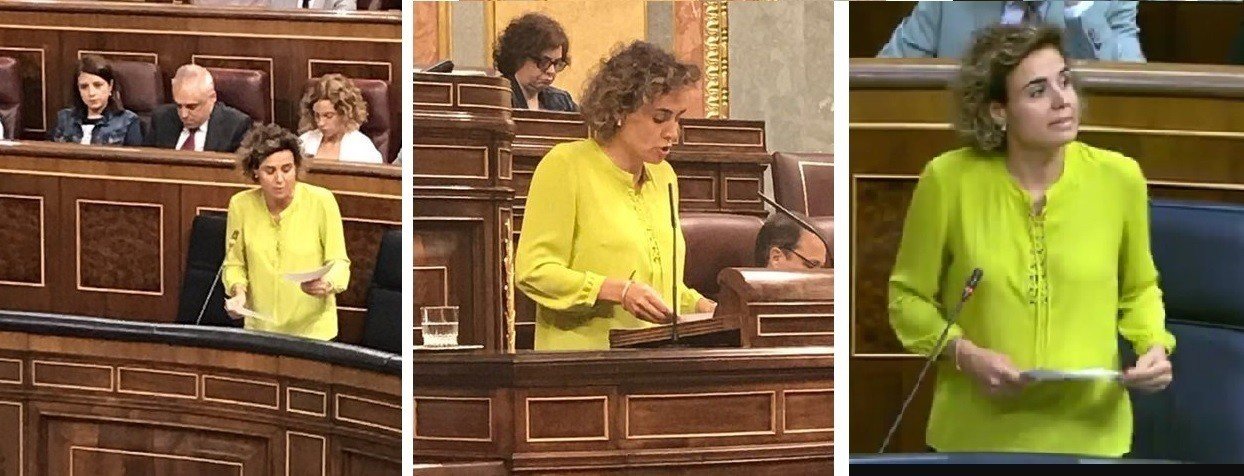 La ministra Dolors Montserrat, en el Congreso de los Diputados.