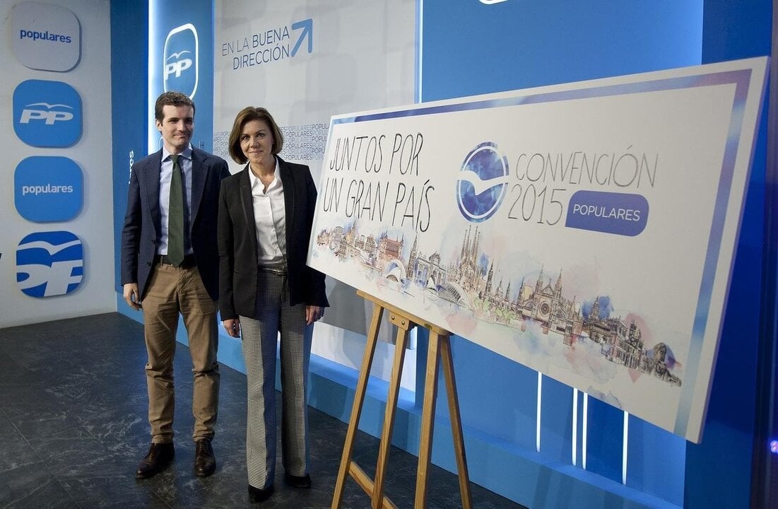 Pablo Casado y Mar&iacute;a Dolores de Cospedal