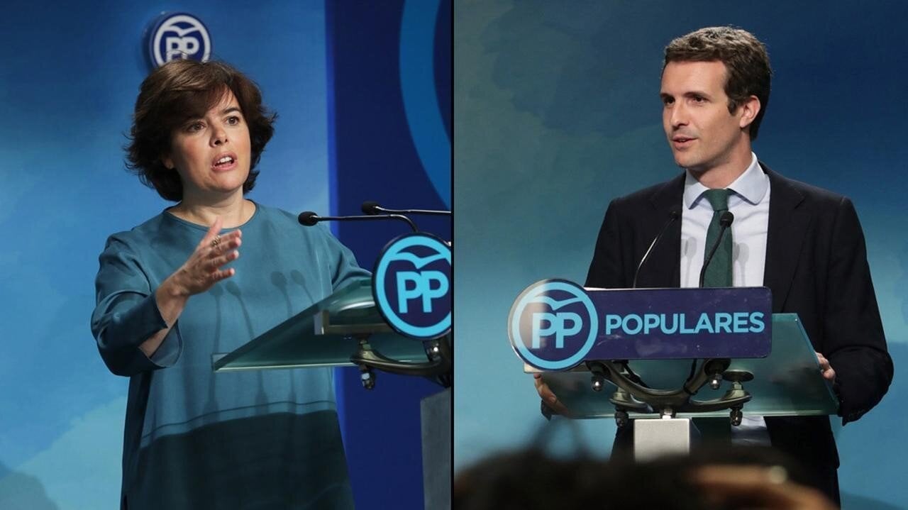Soraya Sa&eacute;nz de Santamar&iacute;a y Pablo Casado. 