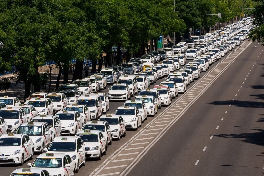 Huelga de Taxis en Madrid.
