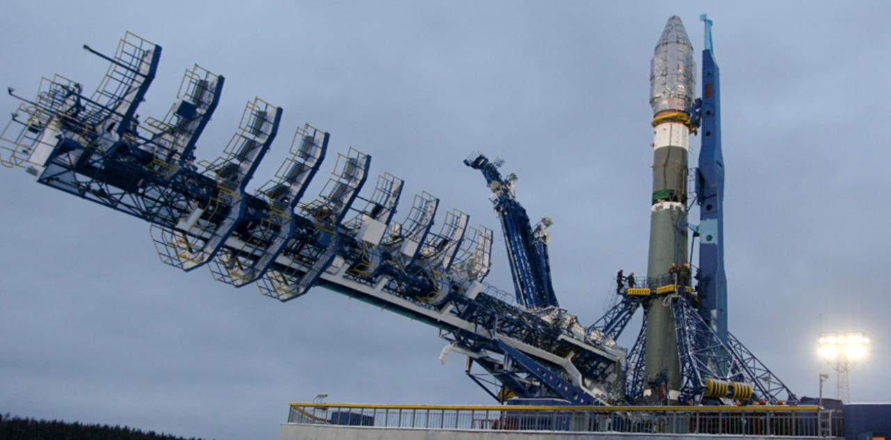 Lanzadera Soyuz 2-1v, que utiliza Rusia para poner en órbita sus satélites militares.