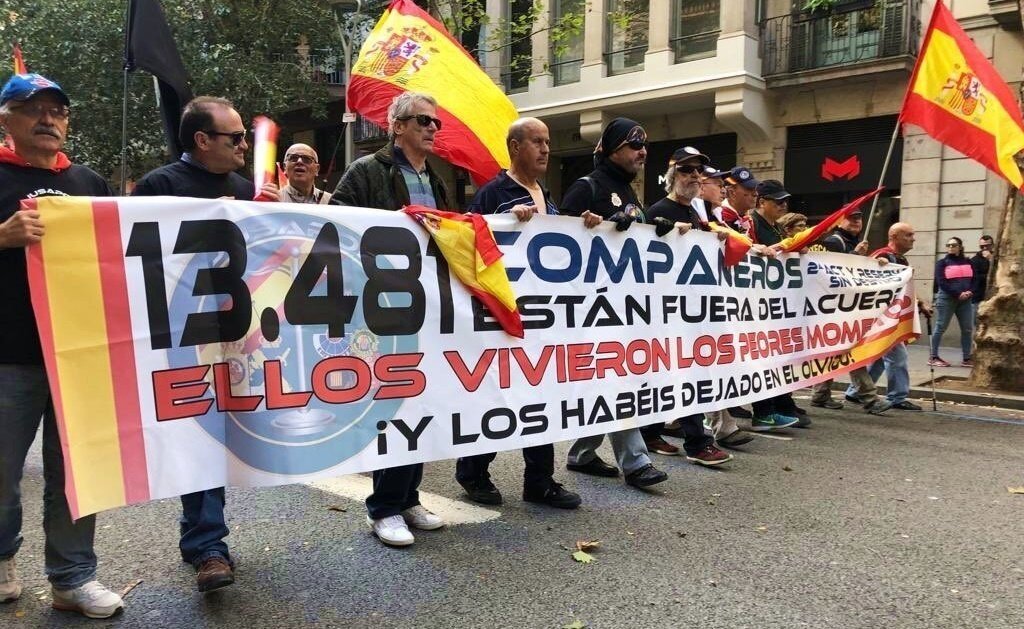 Manifestaci&oacute;n de Jusapol en Barcelona.