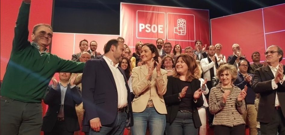 José Luis Ábalos, en un mitin del PSOE de Alcorcón.