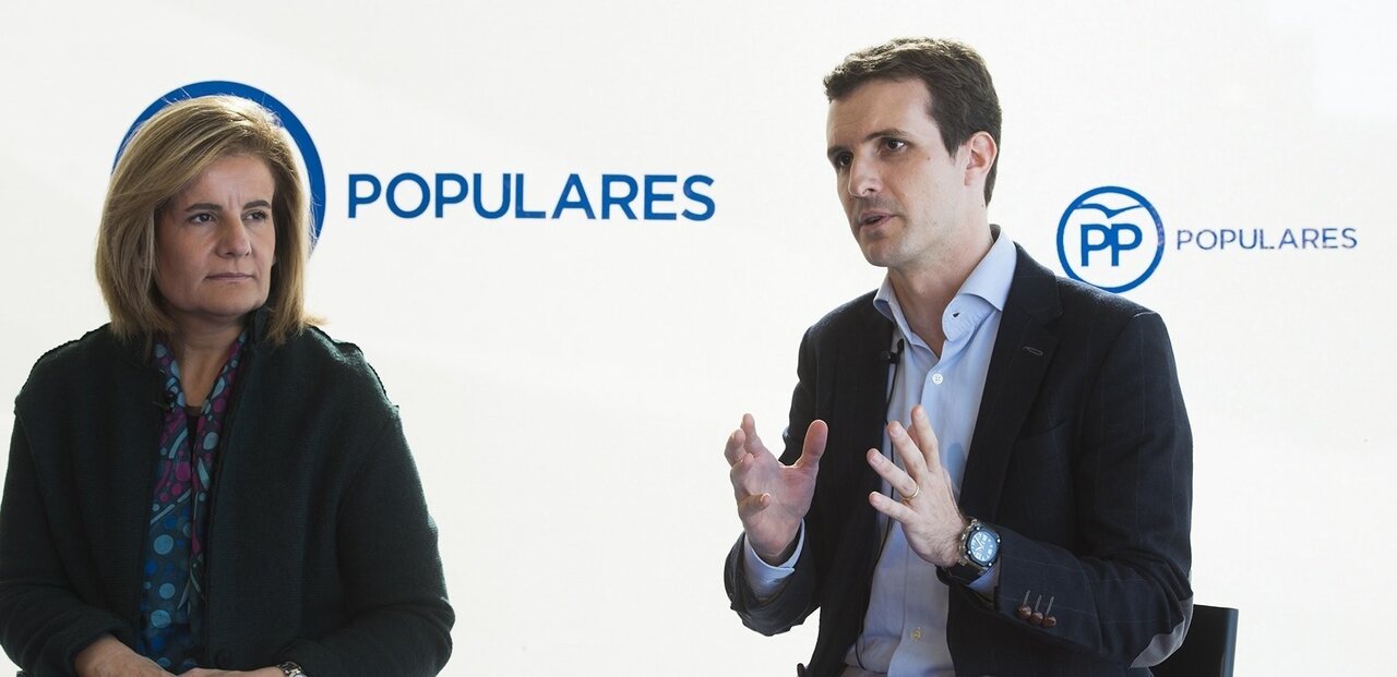 F&aacute;tima B&aacute;&ntilde;ez y Pablo Casado.