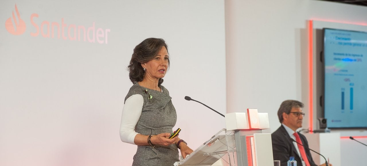 Ana Botin, en la presentación de resultados del Banco Santander.