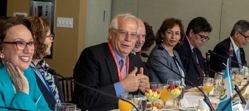 Josep Borrell, en un acto de la Secretaría General Iberoamericana.