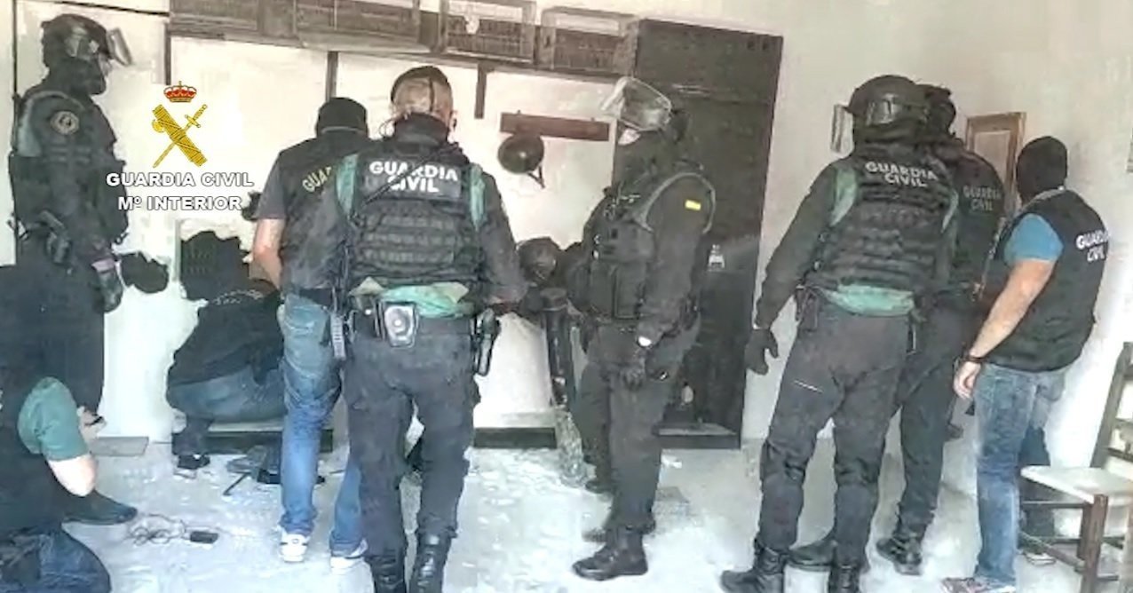 Operación de la Guardia Civil contra el narcotráfico en Cádiz.