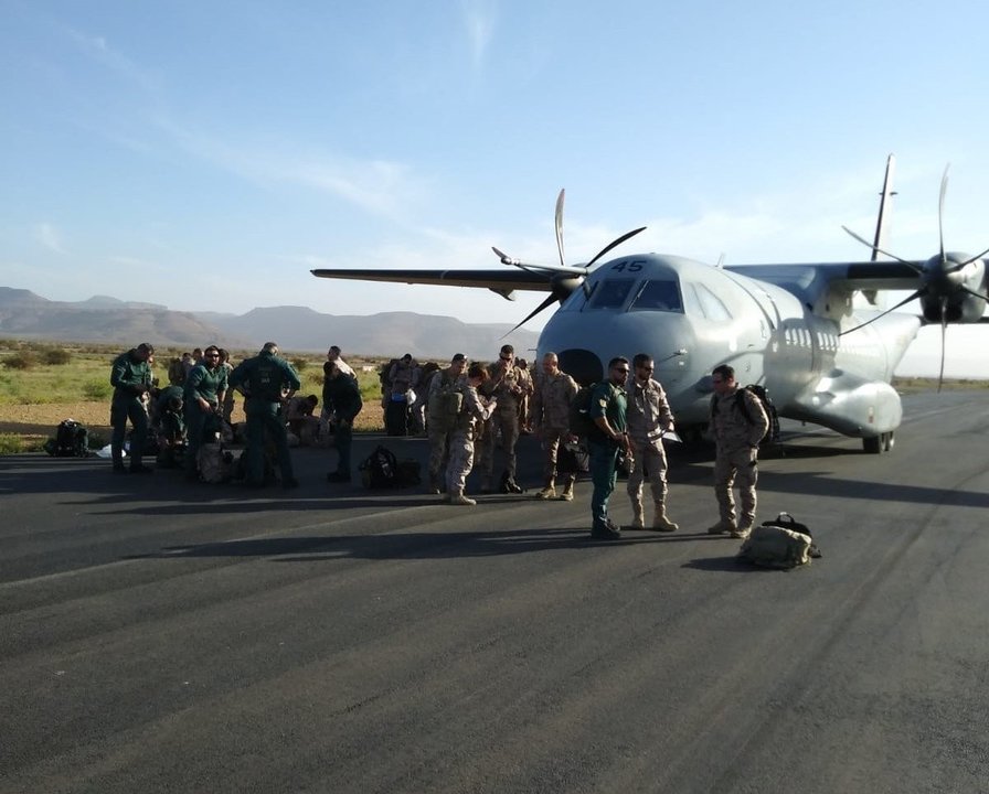 Llegada de efectivos españoles a Mauritania para los ejercicios Flintlock 2019.