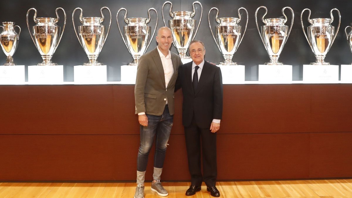 Zinedine Zidane, en su segunda presentación como entrenador del Real Madrid.