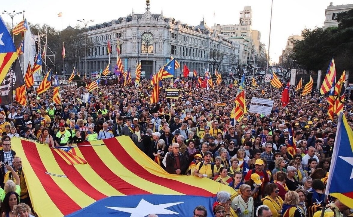 Manifestaci&oacute;n independentista en Madrid.