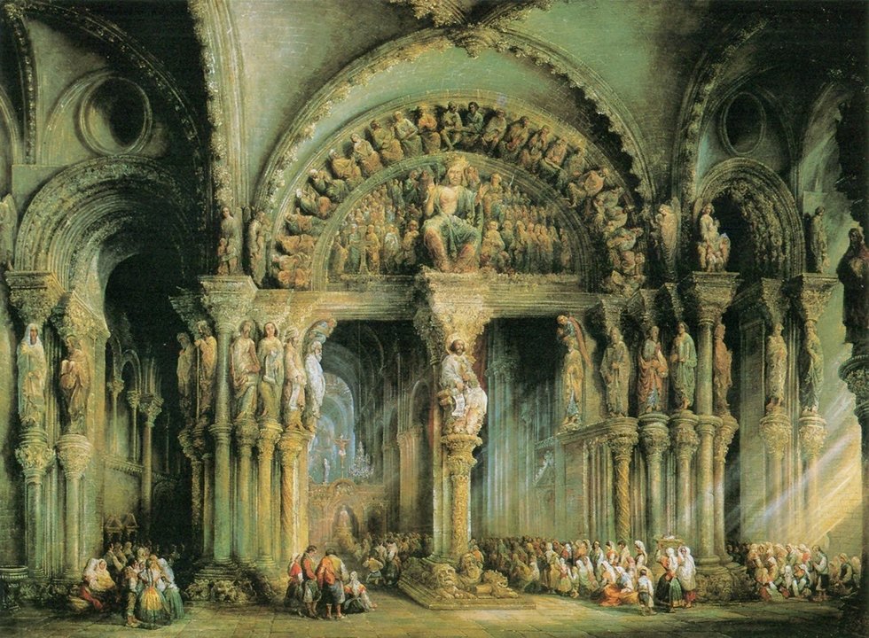 Pórtico de la Gloria de la catedral de Santiago de Compostela.