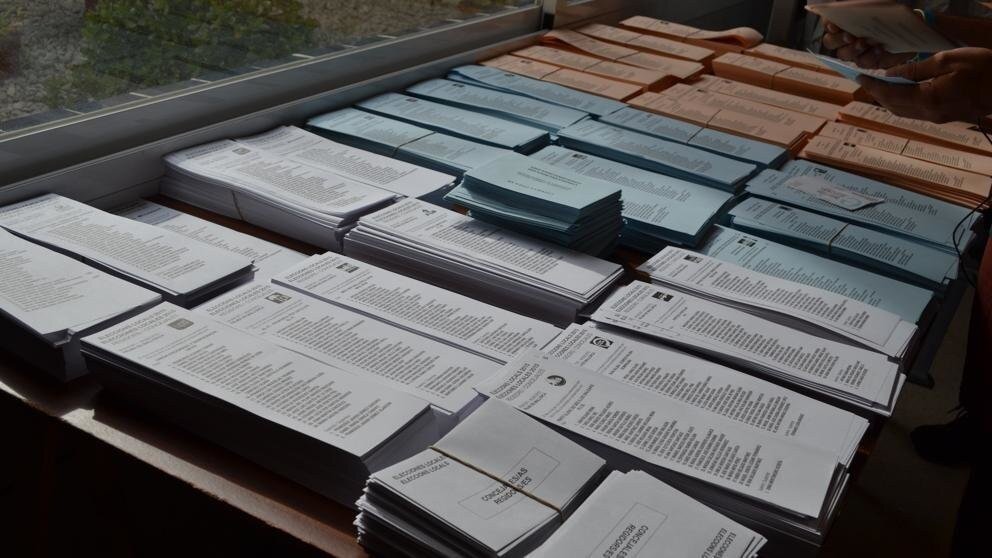 Papeletas y sobres de las Elecciones Municipales, Auton&oacute;micas y Europeas del 26 de mayo de 2019