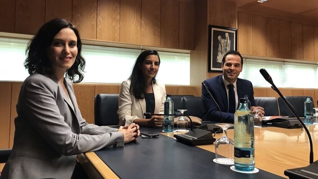 Encuentro entre los l&iacute;deres de PP, Ciudadanos y Vox en Madrid en plena negociaci&oacute;n por el gobierno de la Comunidad de Madrid