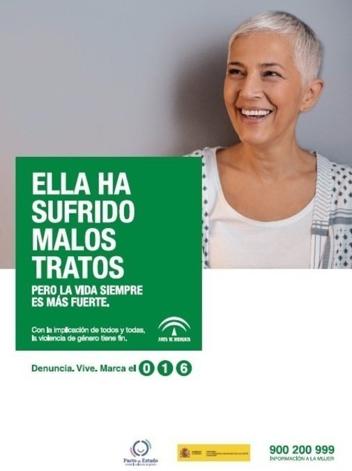 Pancarta de la campaña de la Junta de Andalucía.
