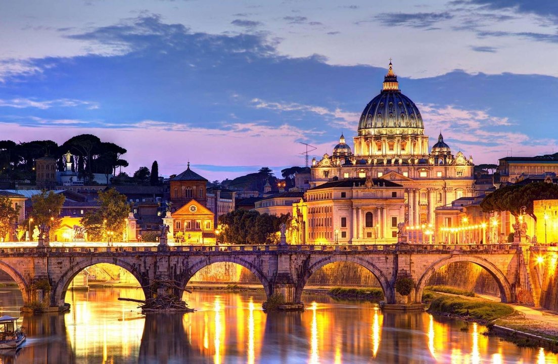 Vista de Roma desde el río Tévere