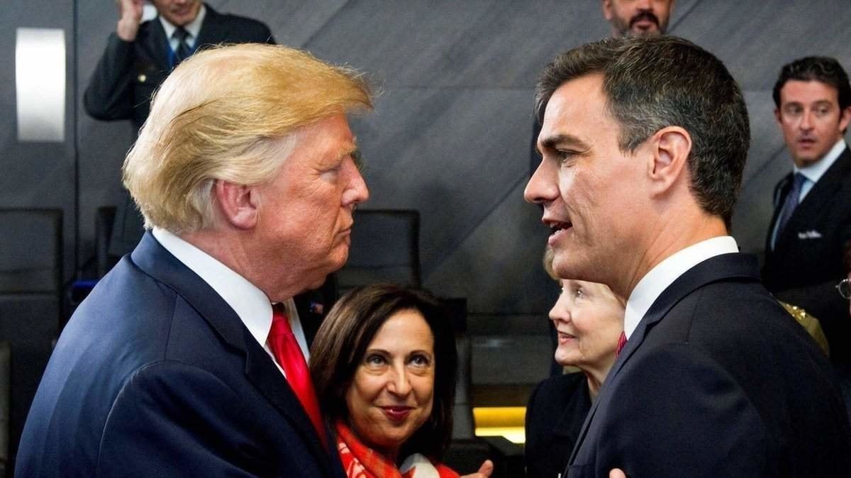 Donald Trump y Pedro Sánchez.