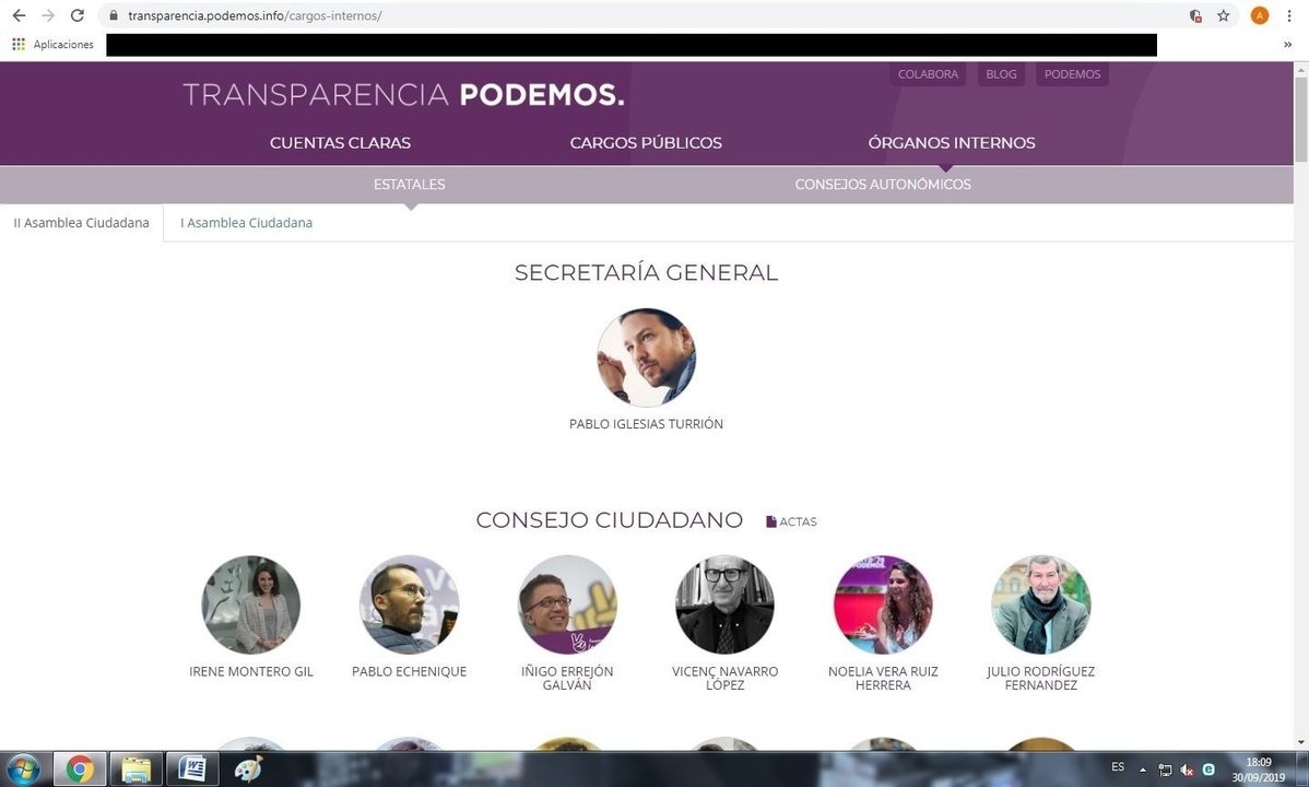 Portal de Transparencia de Podemos