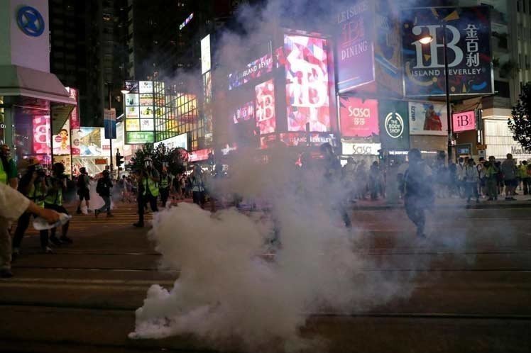 Disturbios en Hong Kong.