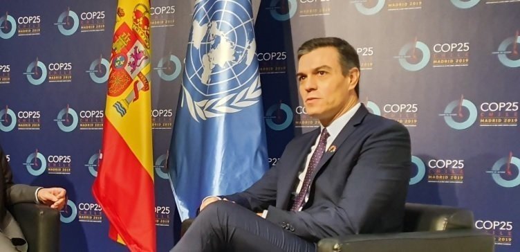 Pedro Sánchez, en la Cumbre del Clima.