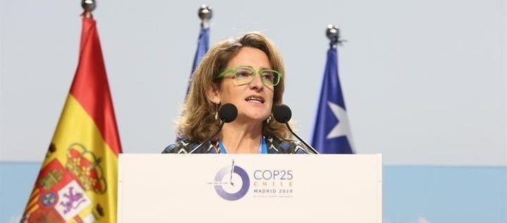 Teresa Ribera, en la Cumbre del Clima.