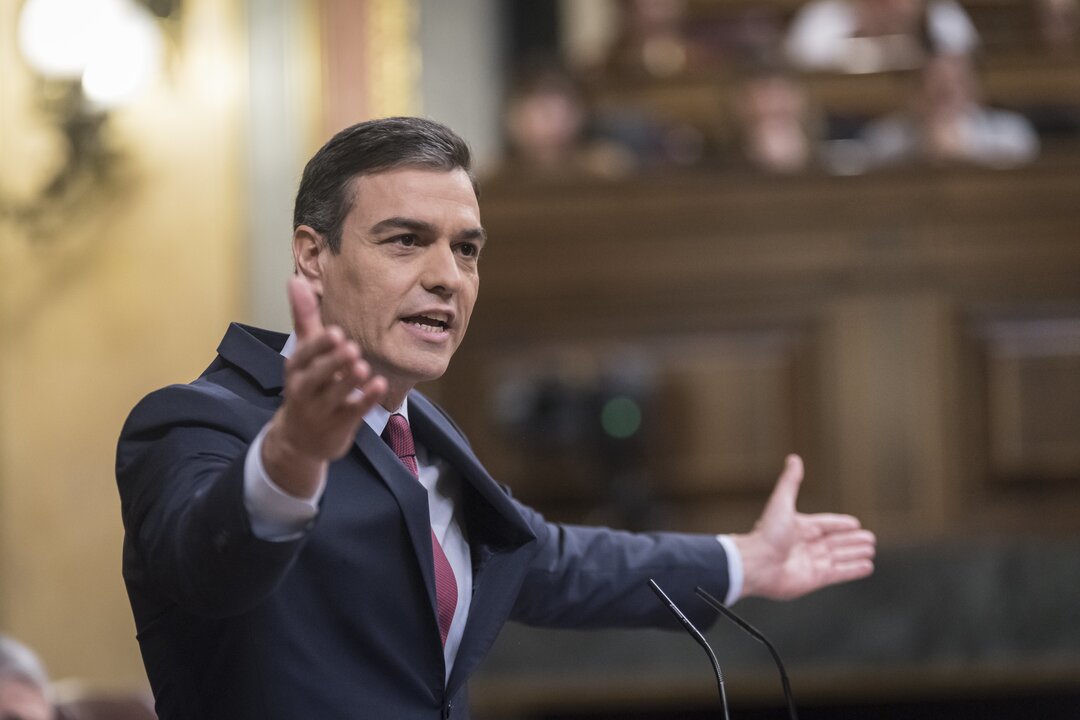 Pedro S&aacute;nchez en la sesi&oacute;n de investidura
