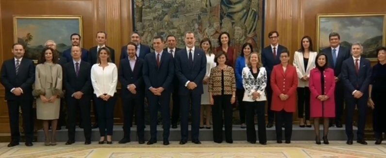 Los miembros del Gobierno de Pedro Sánchez.