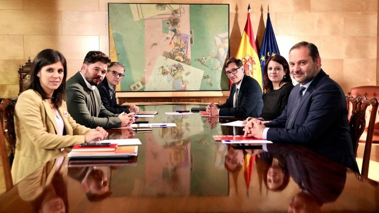 Equipos de negociación de ERC y PSOE