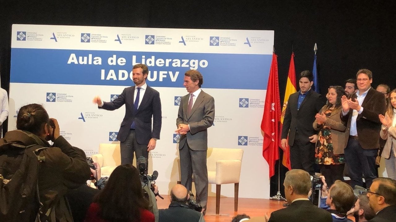 Aula de liderazgo - Casado y Aznar en la UFV.