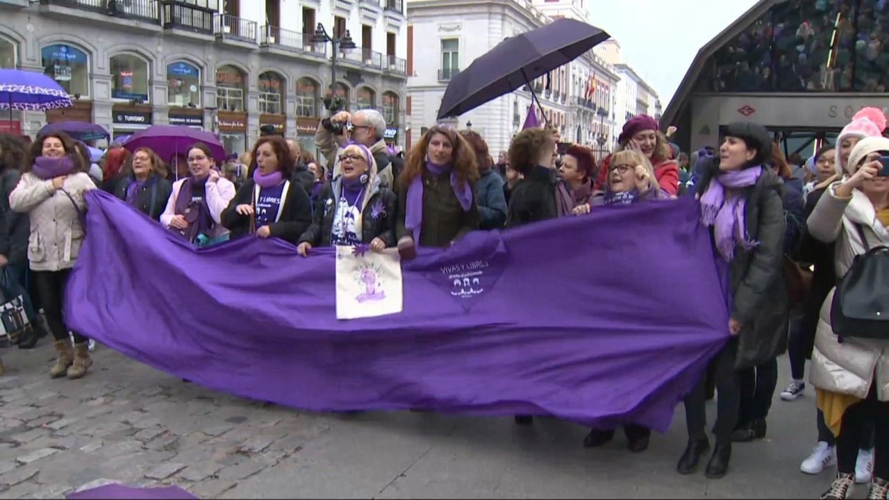 Manifestación feminista en Madrid. Febrero 2020