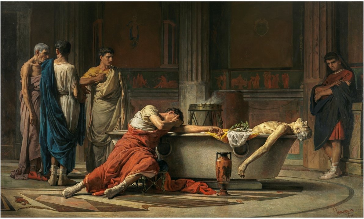 'La muerte de Séneca', de Manuel Rodríguez Sánchez (Museo del Prado).