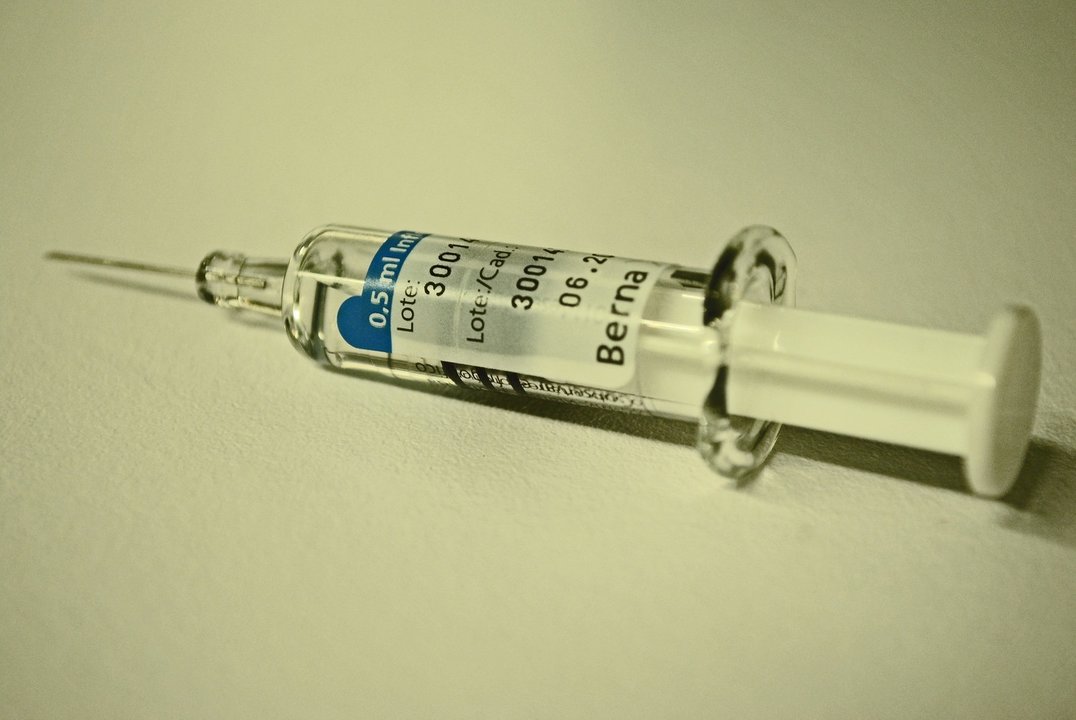 Vial para inyectar una vacuna.