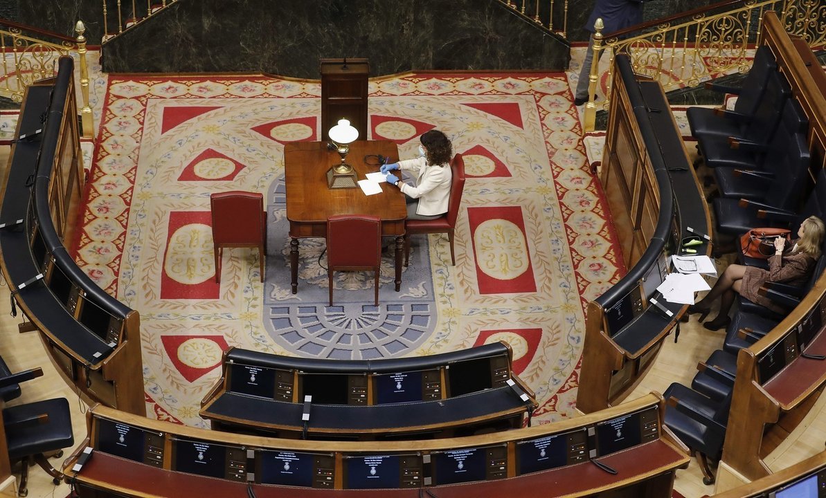 Panorámica del Congreso de los Diputados. Sesión de Control al Gobierno. 15 de abril de 2020 (foto: Flickr)