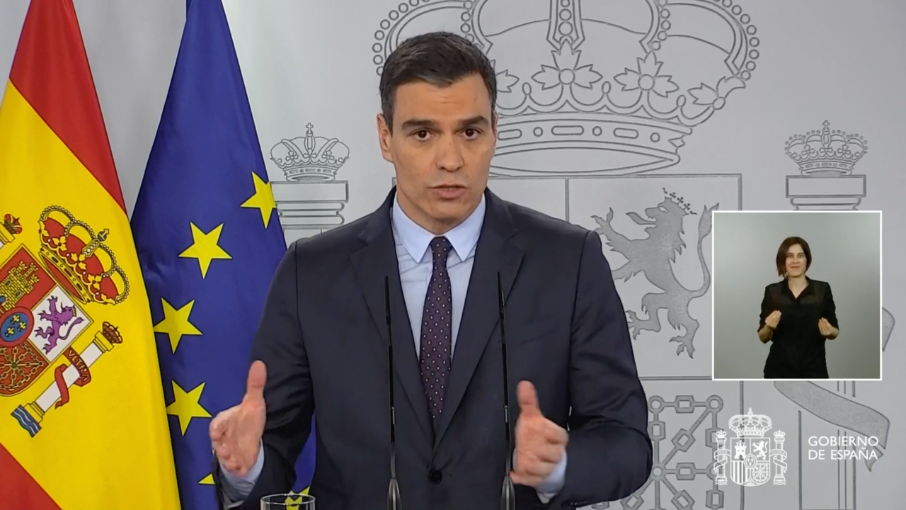 Comparecencia del presidente del Gobierno, Pedro Sánchez. Madrid 9 de mayo de 2020