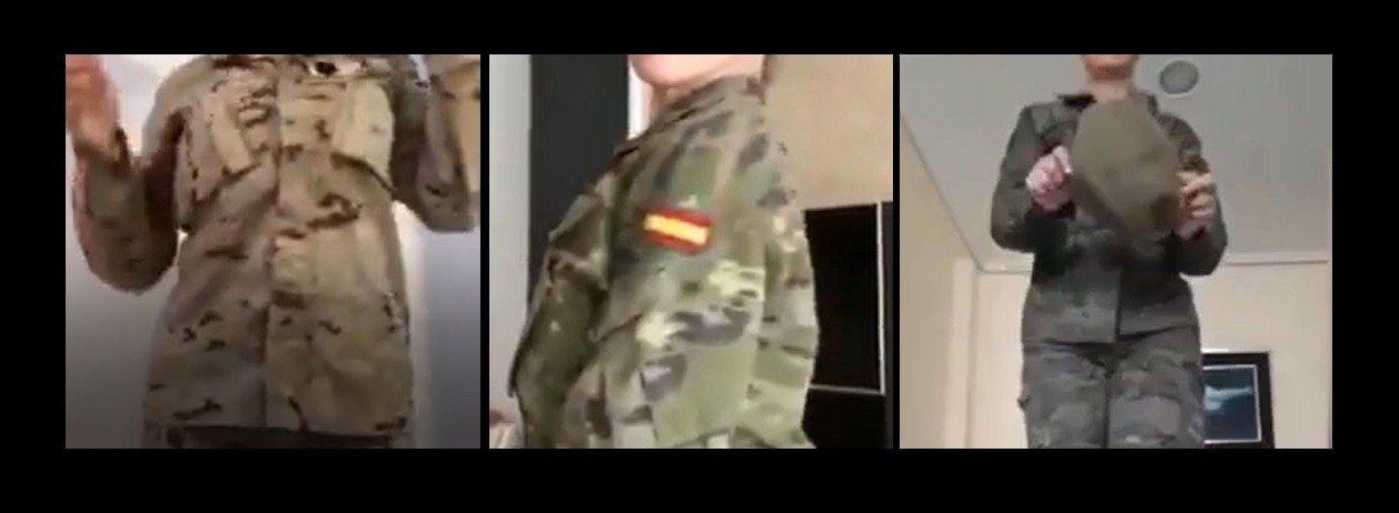 Capturas de algunos de los vídeos de mujeres militares.