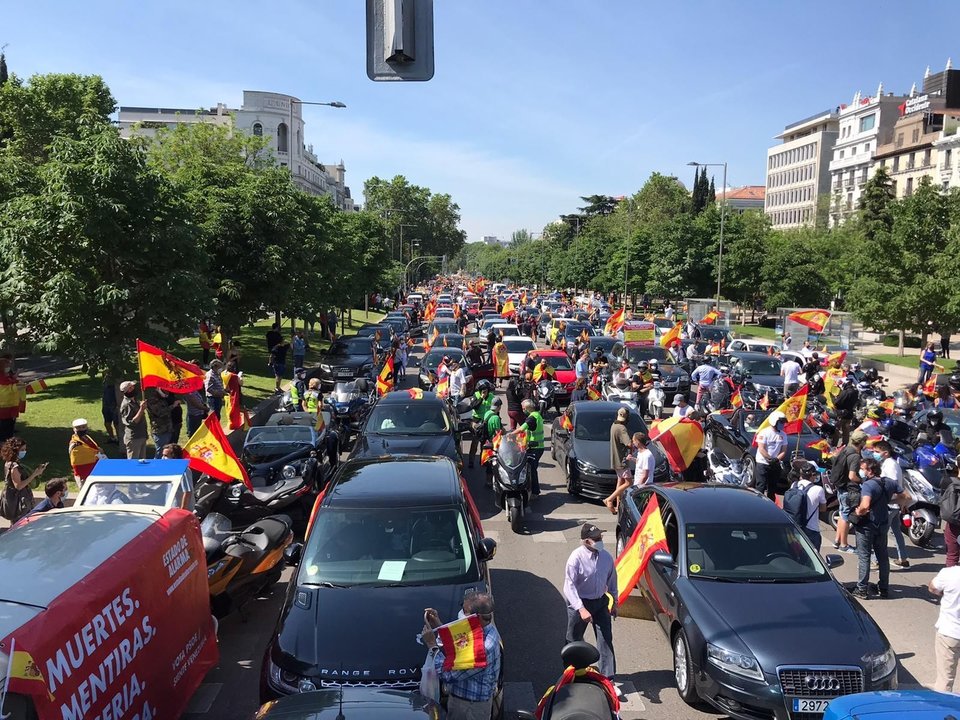 Manifestación de Vox en Madrid, 23 de mayo de 2020.