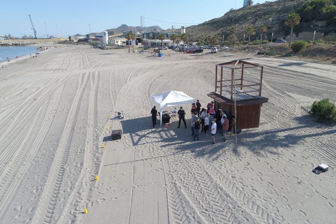 Vista de un playa desde un dron (Foto: Umiles).
