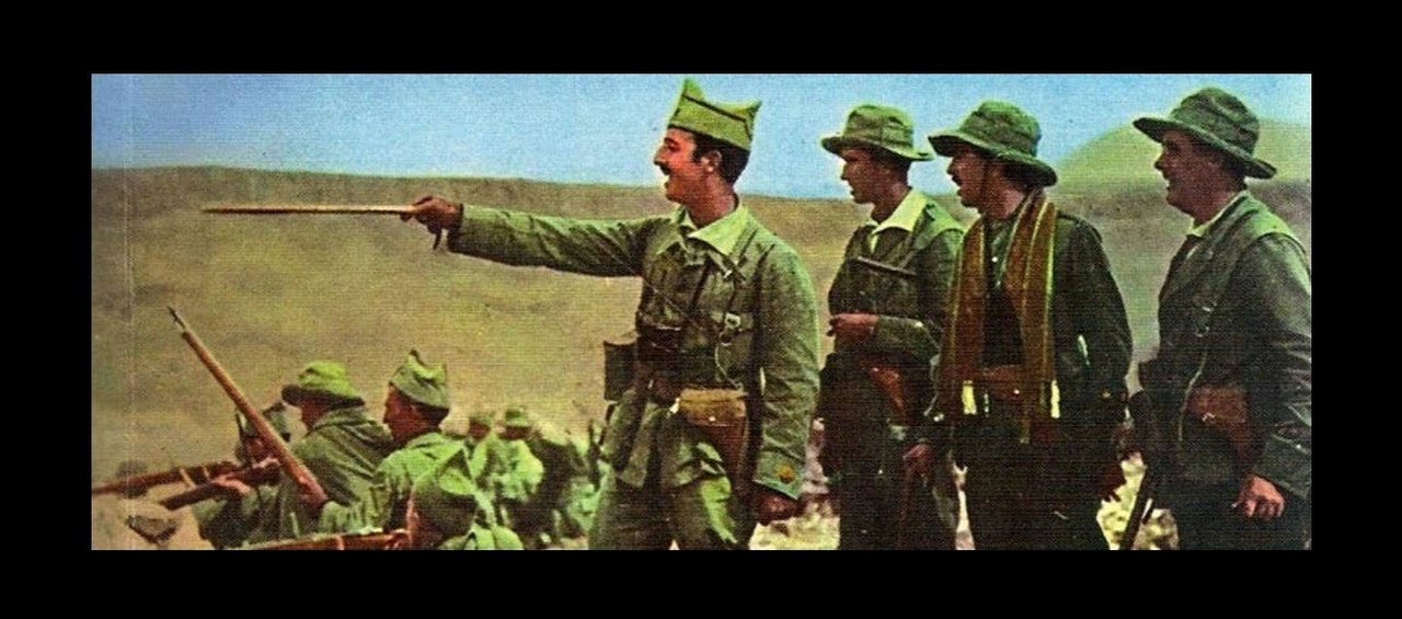 Francisco Franco, en una imagen coloreada de su etapa en la Legión.