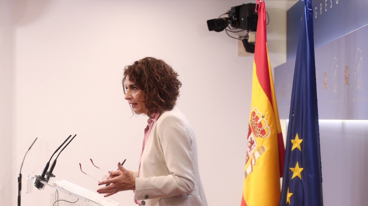 La ministra portavoz y de Hacienda, María Jesús Montero, en una imagen de archivo en el Congreso.
