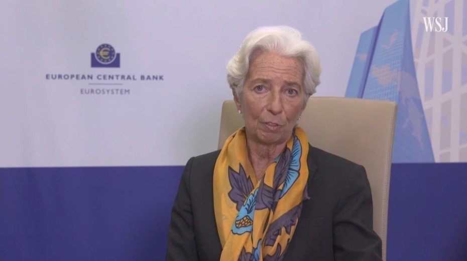 Christine Lagarde en un acto de The Wall Street Journal