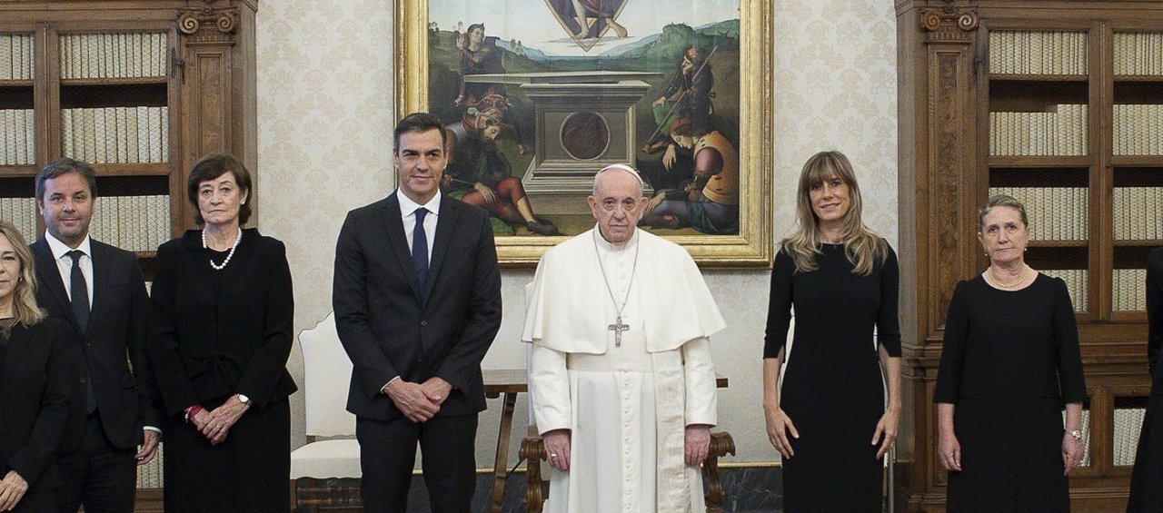 Reunión de Pedro Sánchez con el Papa Francisco.