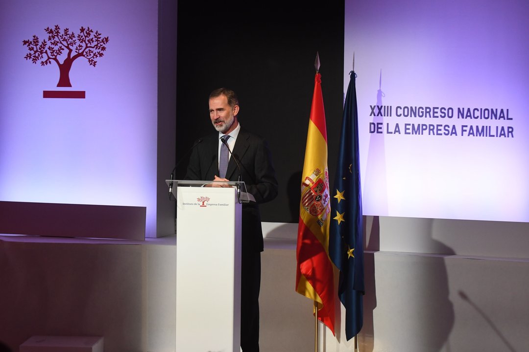 El Rey Felipe VI inaugura el XXIII Congreso Nacional del Instituto de la Empresa Familiar.