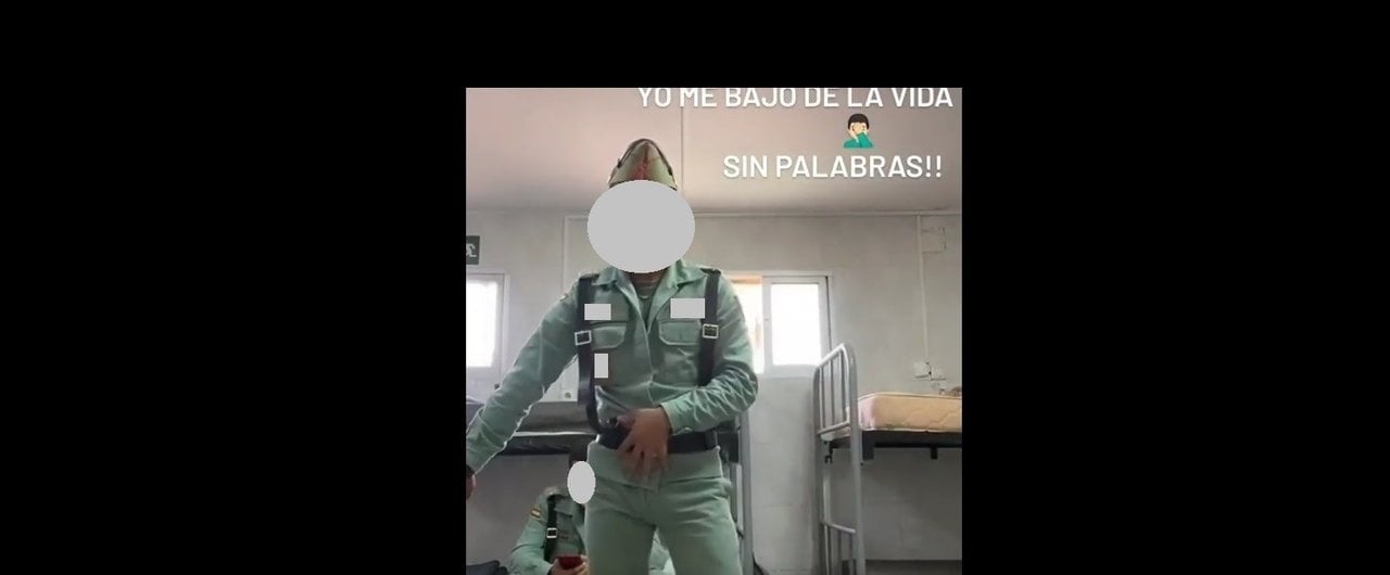 Un vídeo en Tik Tok de un legionario.