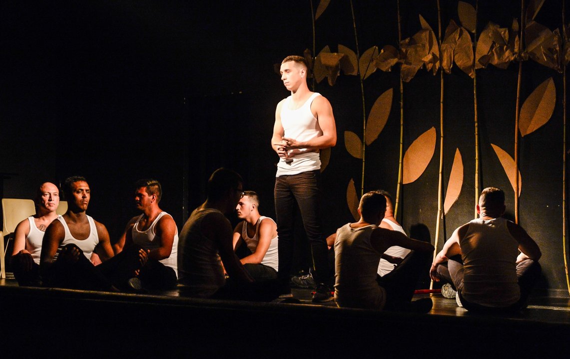 Las Palmas de Gran Canaria . Representación teatral de una obra que han realizado los presos de Salto del Negro